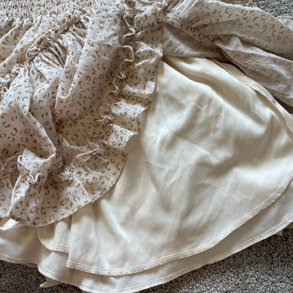 Womens Saints & Hearts Leopard Print Ruffle Dress- Size Small - Picture 6 of 7